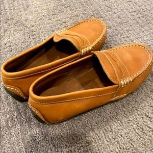 Boys Ralph Lauren tan leather loafers